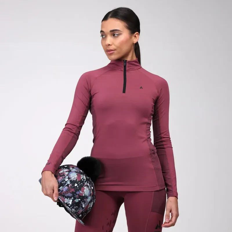 Aubrion React Long Sleeve Base Layer in Mauve