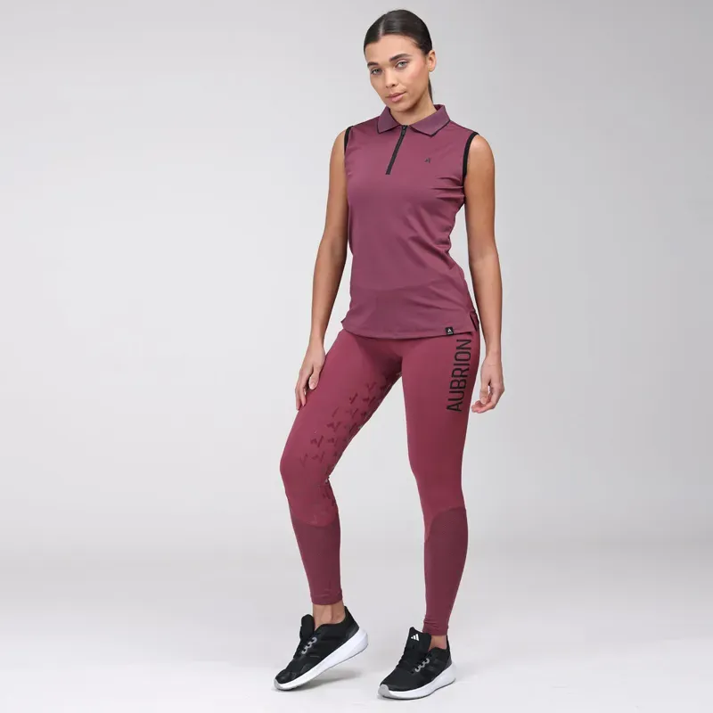 Aubrion React Rythm Riding Tights in Mauve