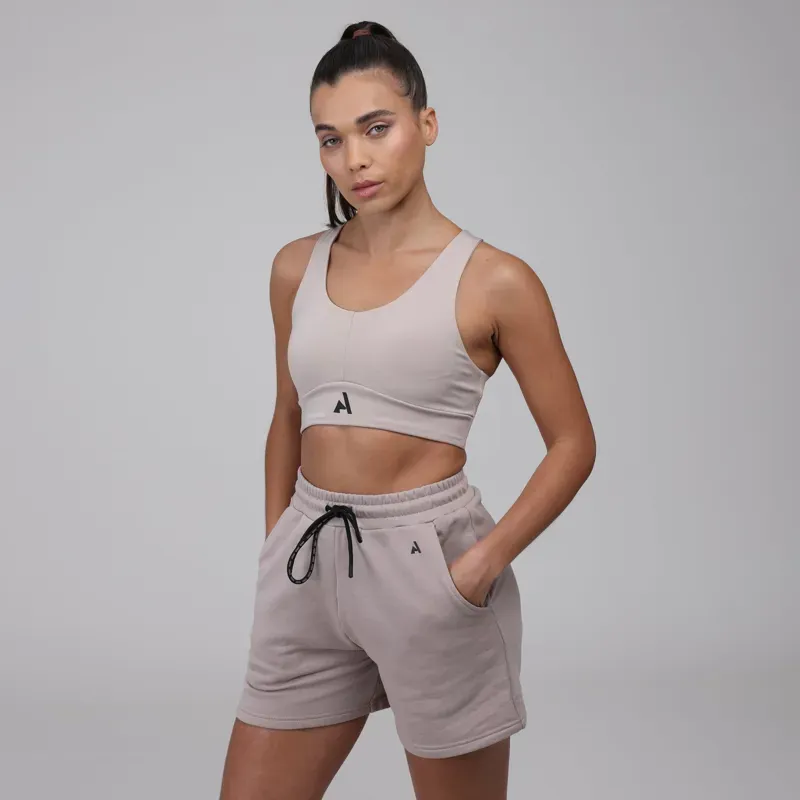 Aubrion React Sweat Shorts in Sand