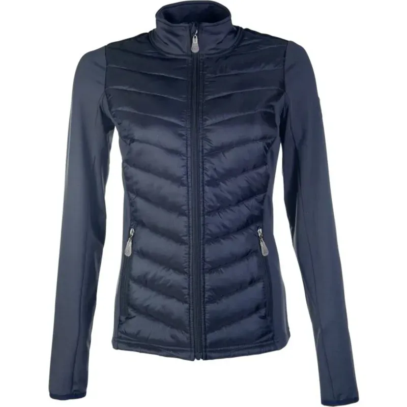 Hkm Prag Style Jersey/Nylon Jacket in Deep Blue