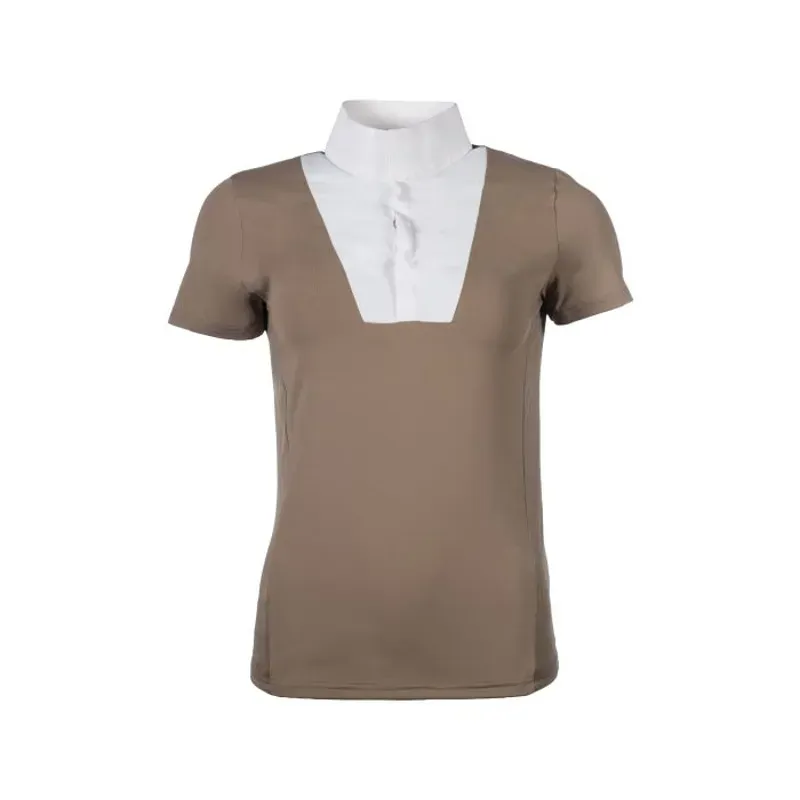 Hkm Virginia Short Sleeve Competition Shirt in Taupe