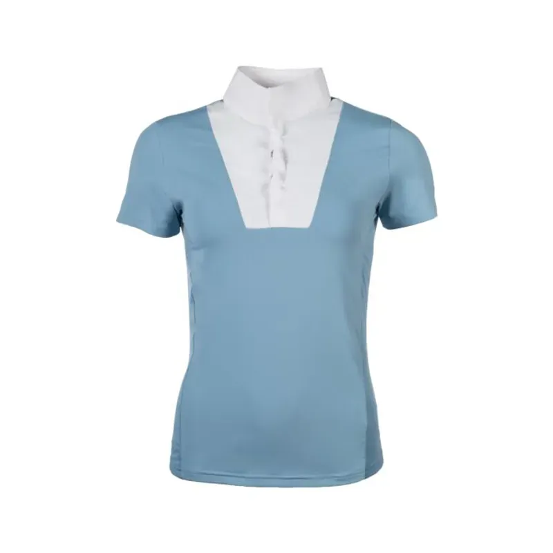 Hkm Virginia Short Sleeve Competition Shirt in Ice Blue