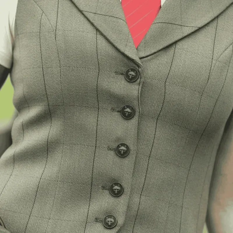 Equetech Bellingham Deluxe Show Waistcoat in Bellingham Green-1