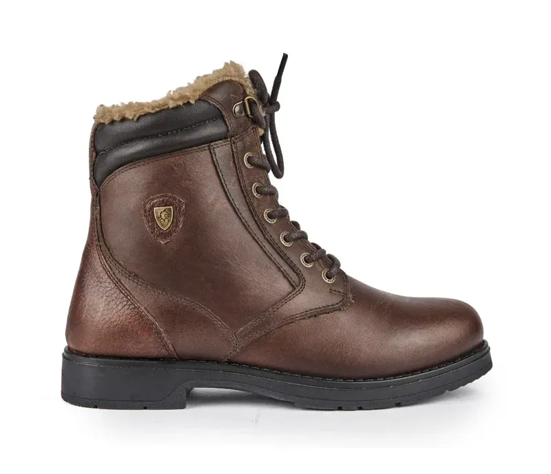 Moretta Ottavia Lace Country Boots in Dark Brown