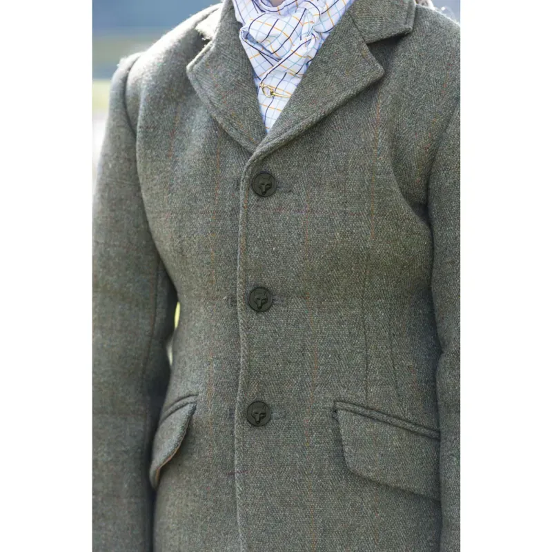 Equetech Maids Claydon tweed Show Jacket 32 Green-2