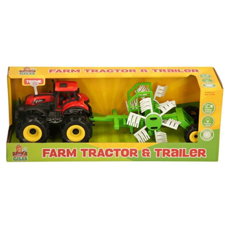 Farmer Giles Tractor and Trailer Set Red