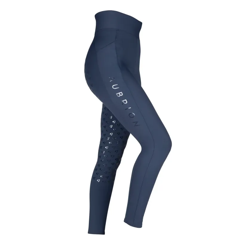 Aubrion Eltar Young Rider Riding Tights Navy-2