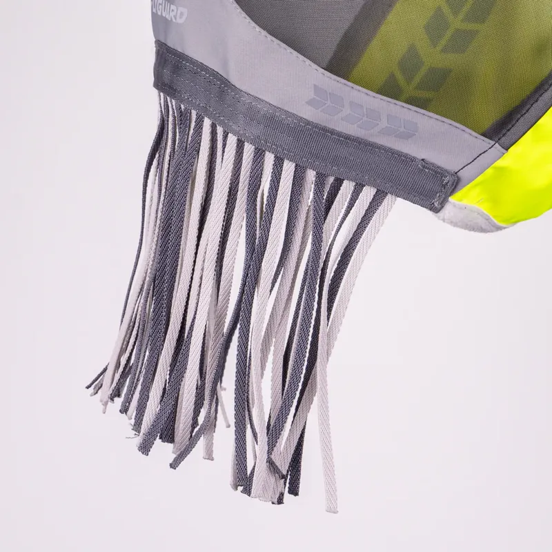 Shires Flyguard Pro Hi Viz Fine Mesh Fly Mask with Ease and Nose Fringe-1