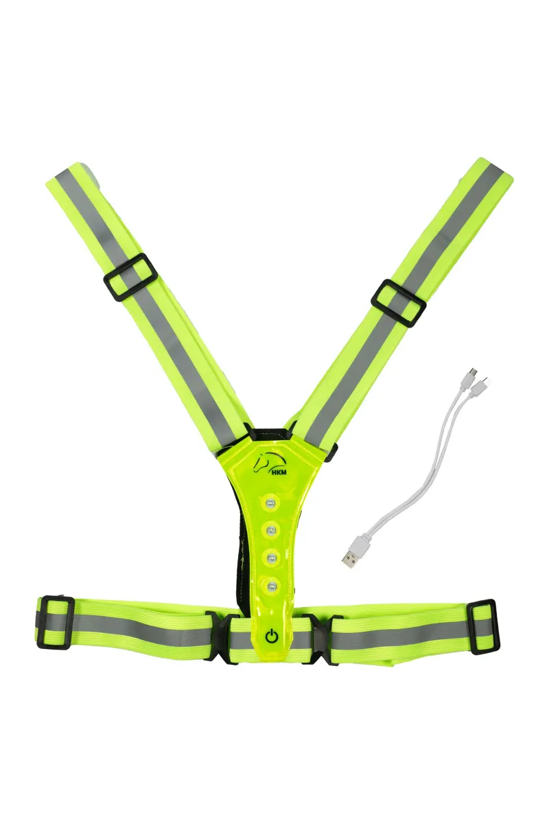 HKM LED Waistcoat Yellow Adults-1
