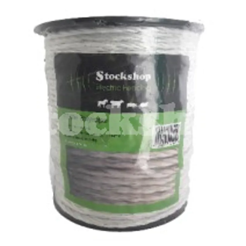 Stockshop White Polyrope Electric Fencing 200m X 5mm