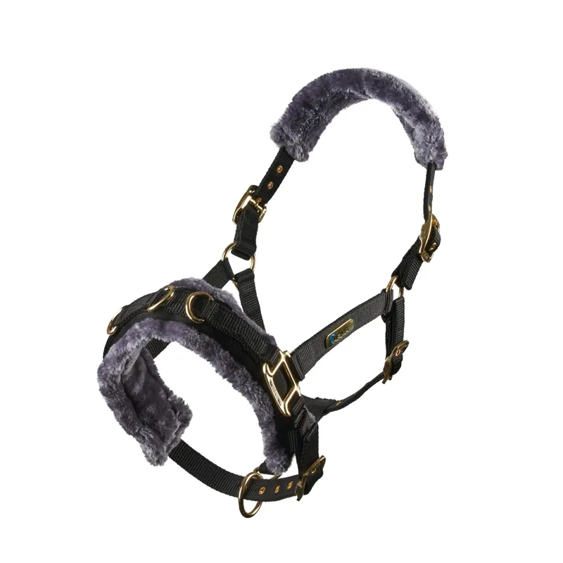 Arma Fleece Lined Lunge Cavesson Black-1