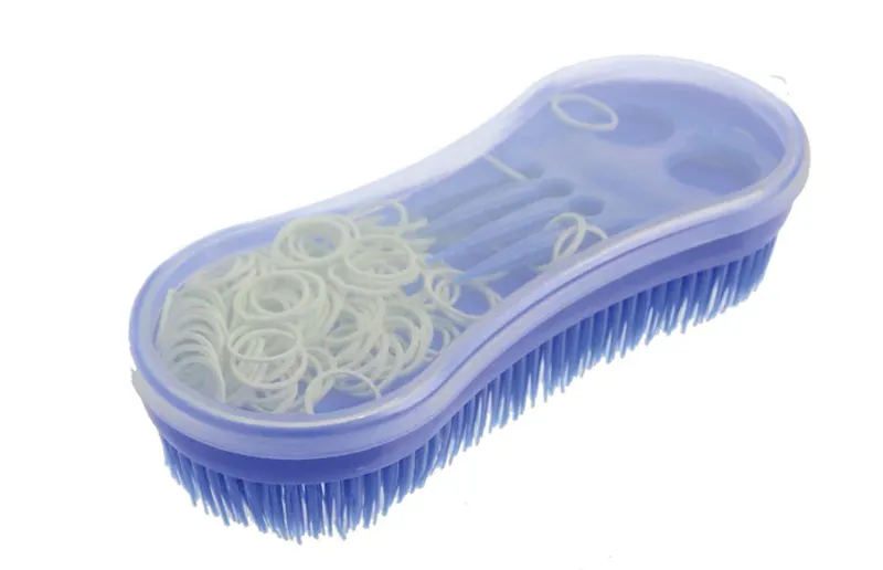 Lincoln Ultimate Brush with Plaiting Kit Blue with White Bands