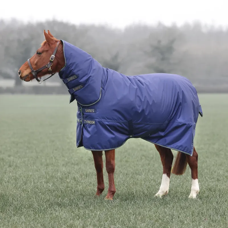 Shires Typhoon Lite Combo Turnout Rug Navy