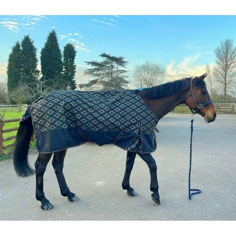 Sheldon 50g Turnout Rug Standard Neck Black/Gold Check