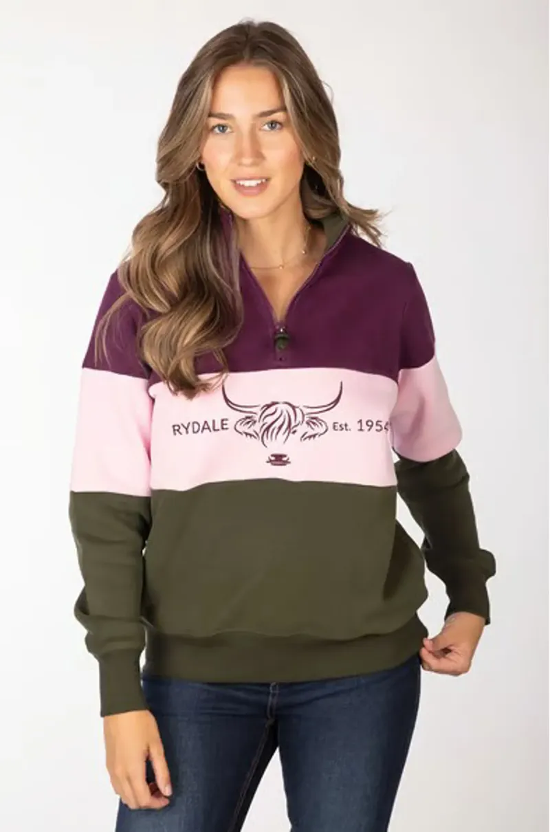 Rydale Byland Cow Ladies Sweatshirt Olive Berry