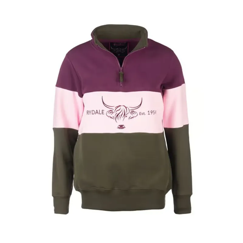 Rydale Byland Cow Ladies Sweatshirt Olive Berry-1