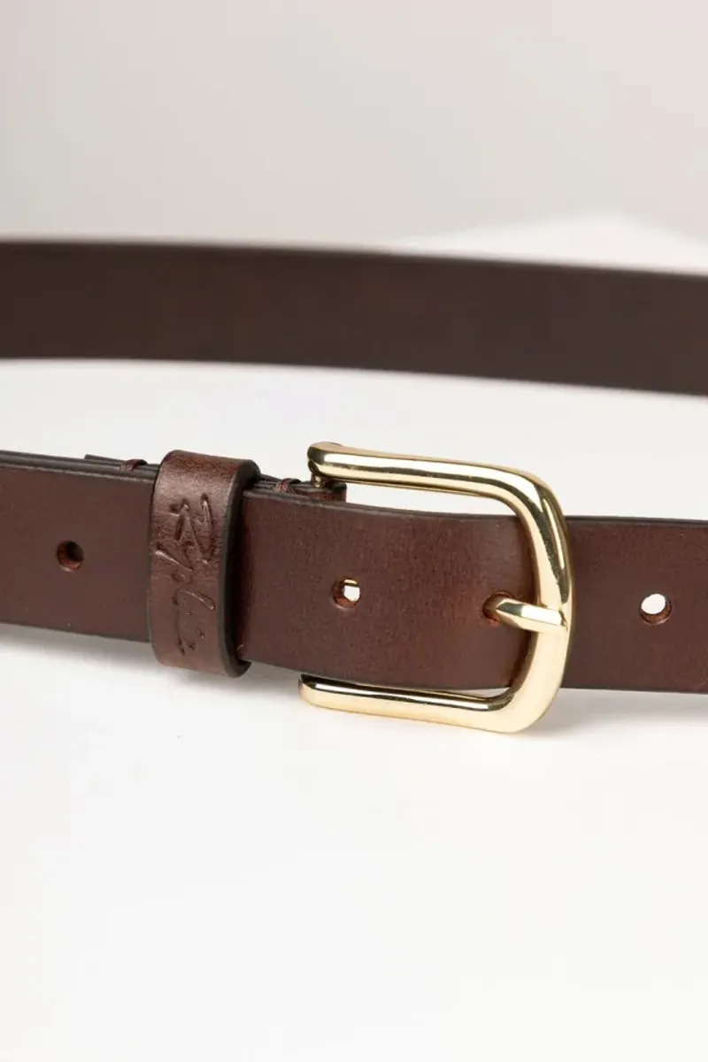 Rydale Ladies Lucinda Leather Snaffle Belt Waxy Brown-2