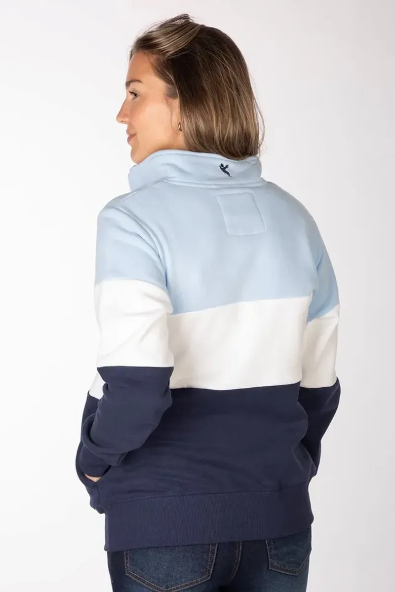 Rydale Ladies Byland Sweatshirt Navy White Blue-1