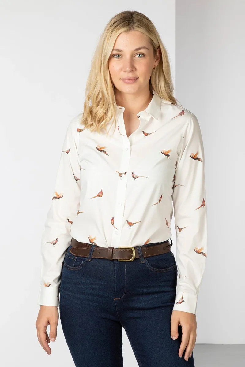 Rydale Ladies Wistow Cotton Shirt Phesant Design