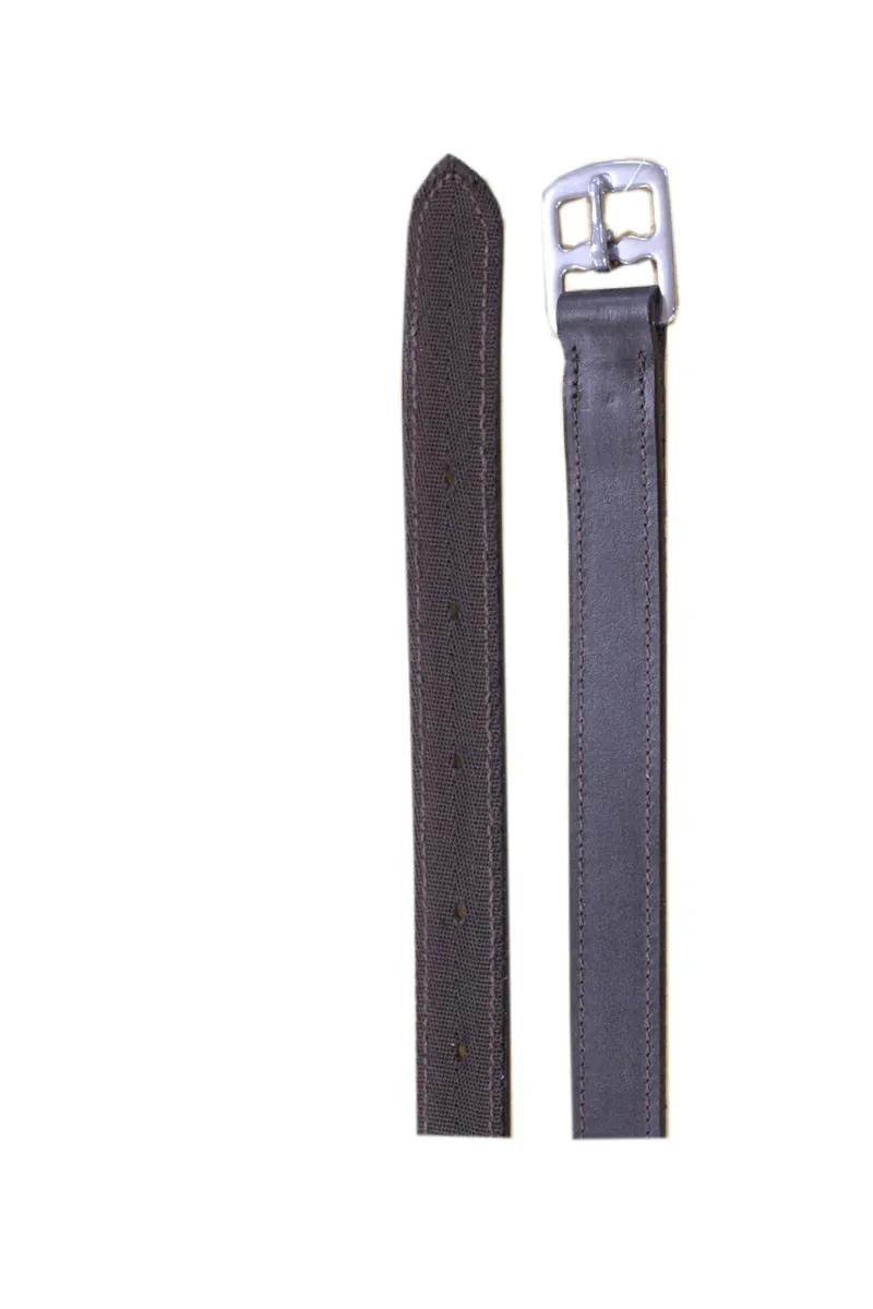 Equisential Stirrup Leathers with Nylon Back Havana